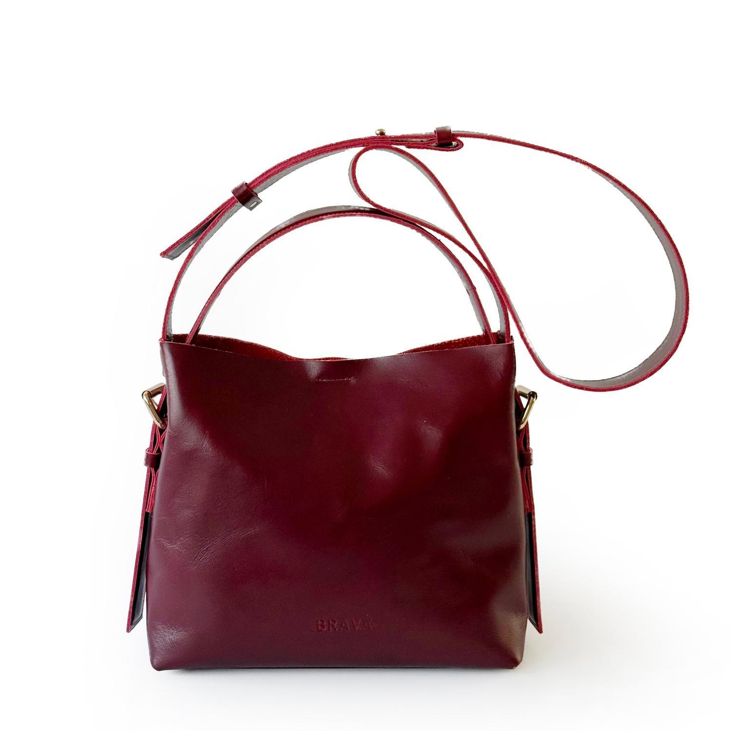 Cartera de cuero modelo PAULA Burdeos-0