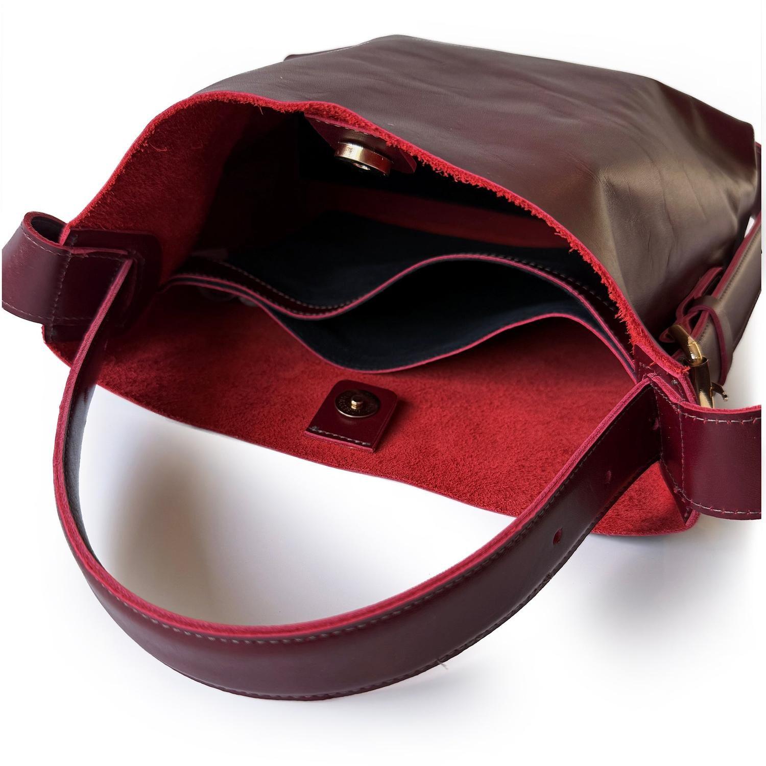 Cartera de cuero modelo PAULA Burdeos-2