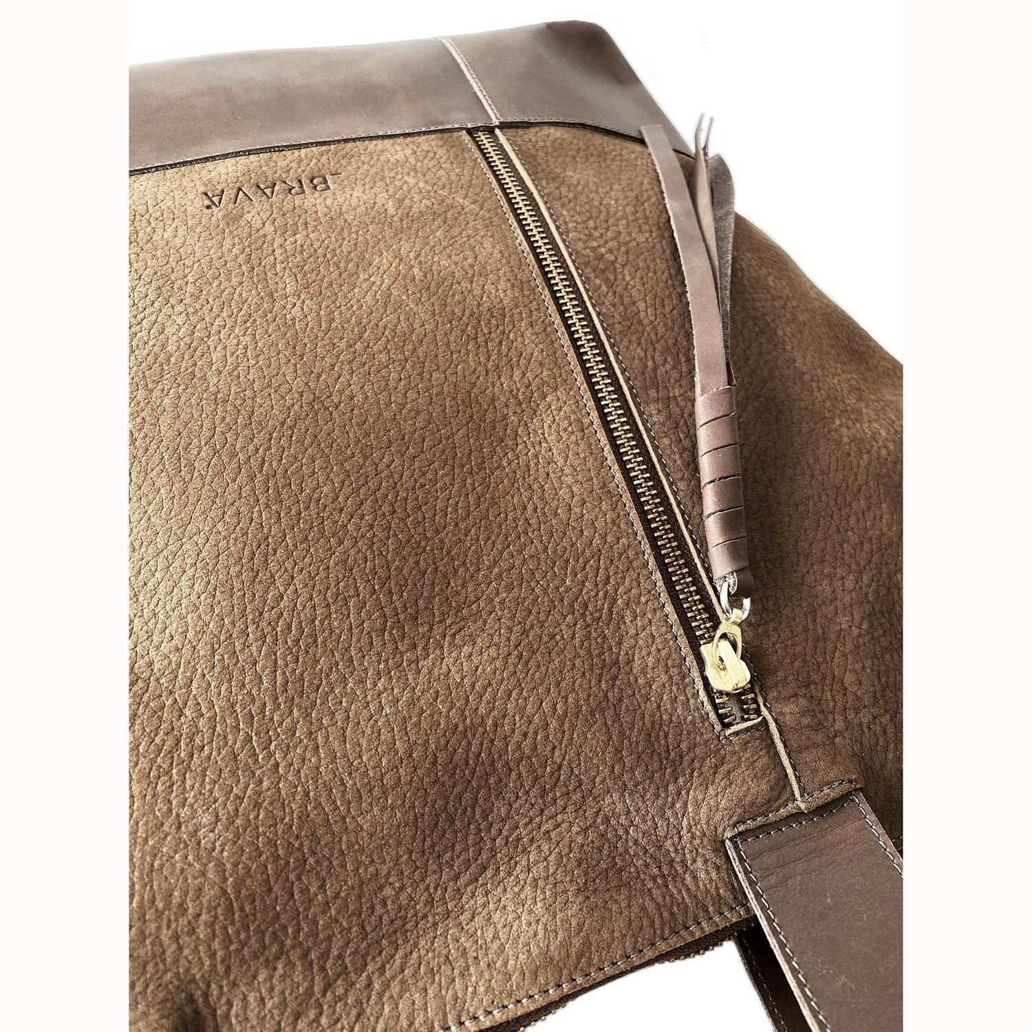 Cartera de cuero modelo GABRIELA Cafe-3