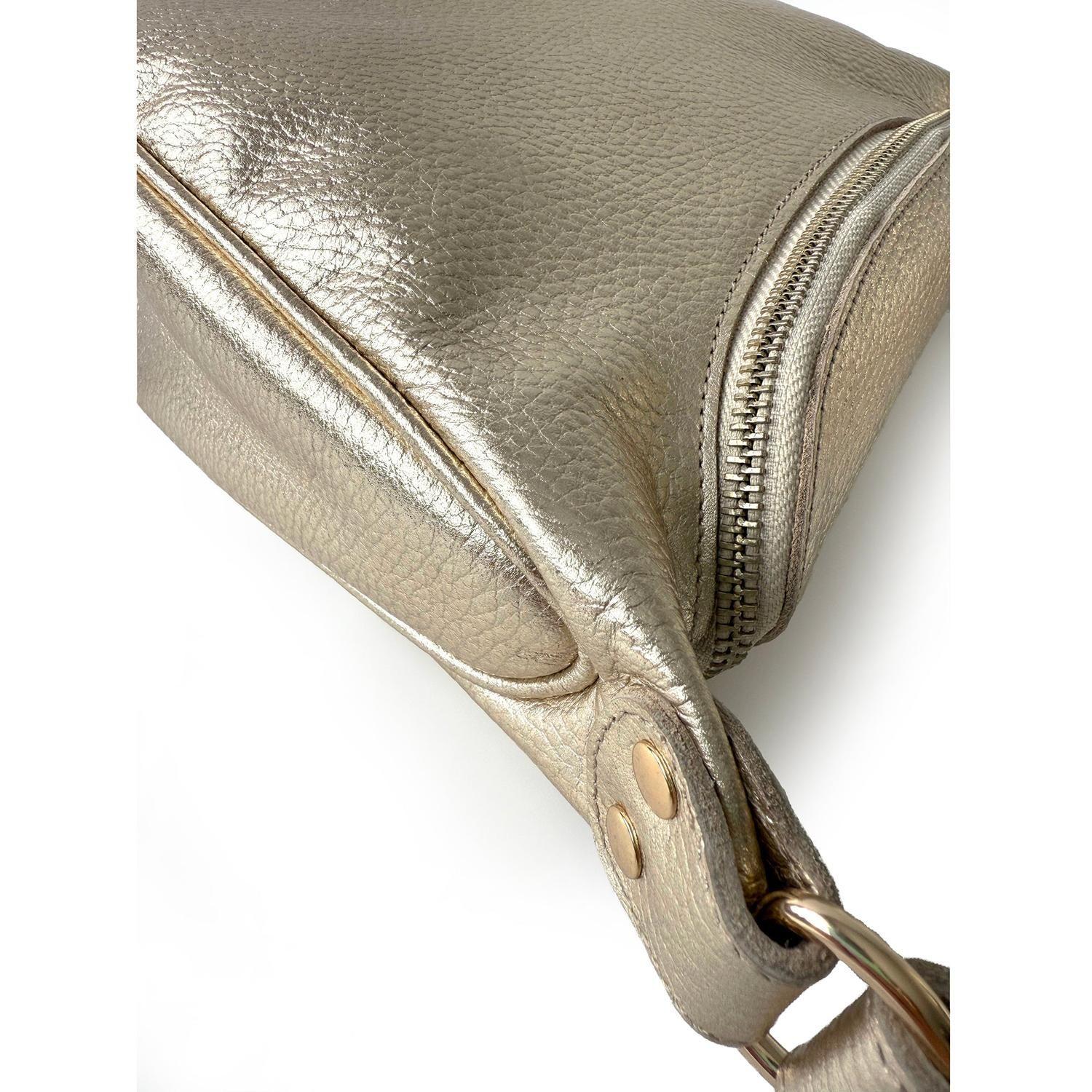 Bandolera de cuero modelo FELICIA Champagne-5