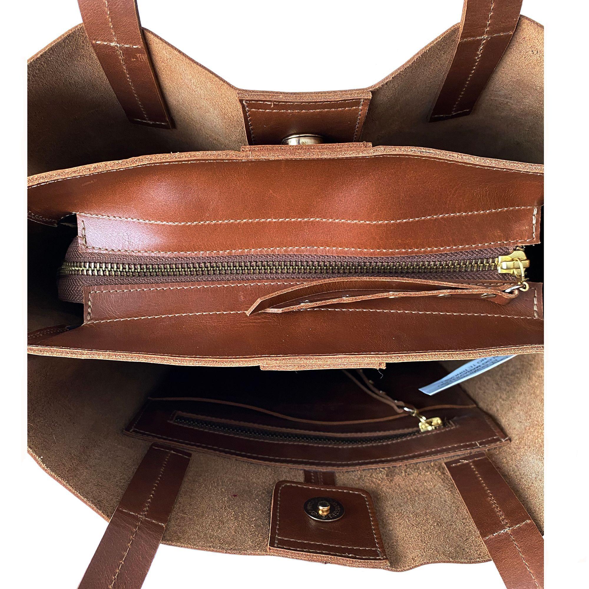 Cartera de cuero modelo Simone Cognac-3