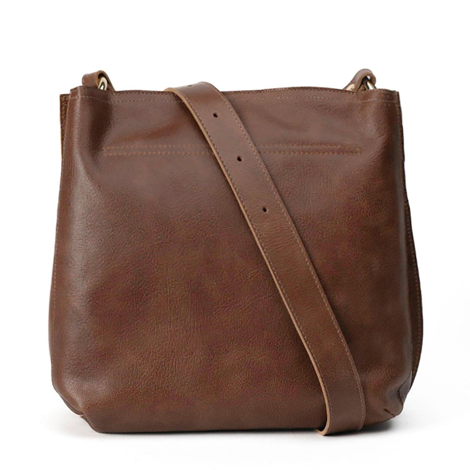 Bandolera de cuero modelo AMELIA Cognac-2