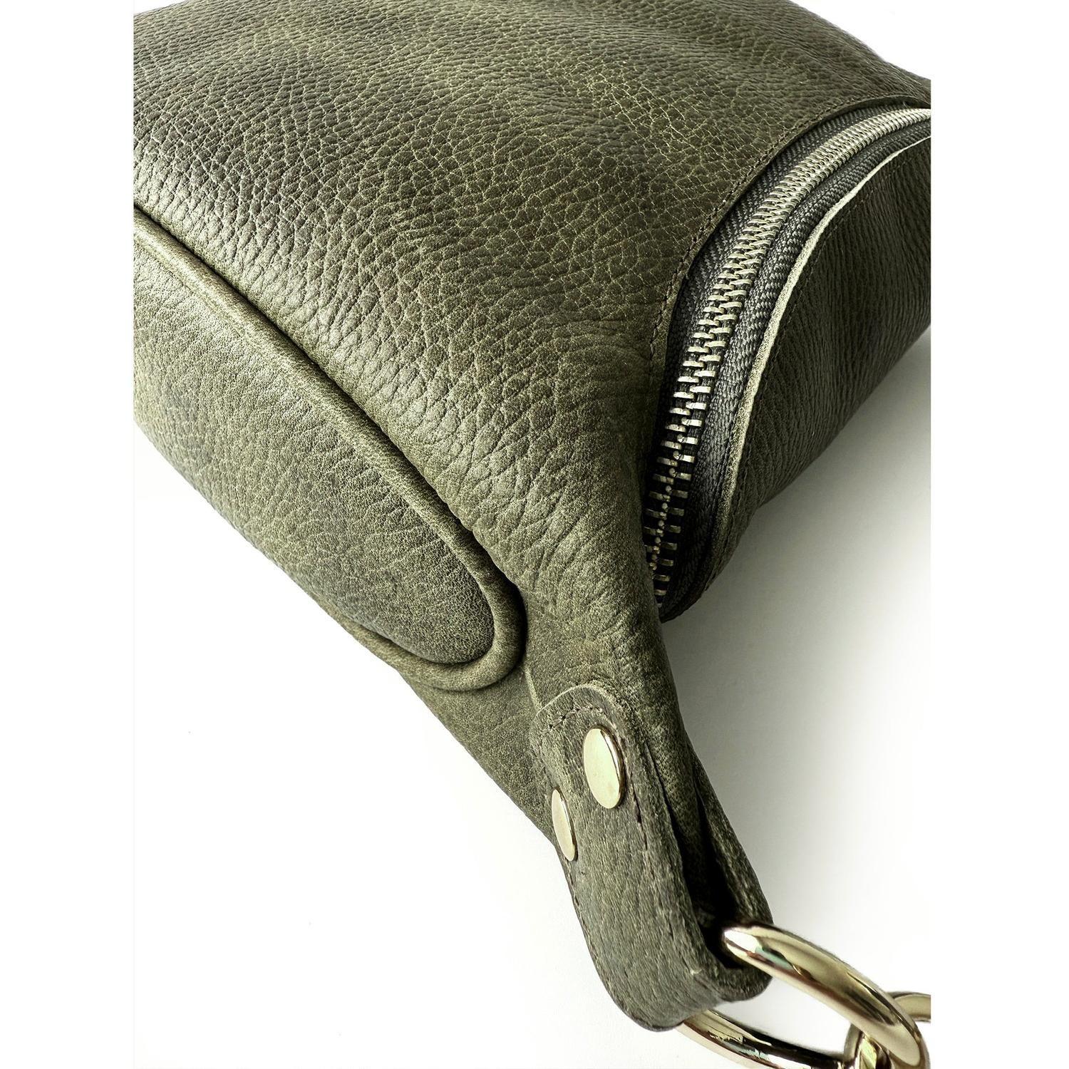 Bandolera de cuero modelo FELICIA Oliva-5