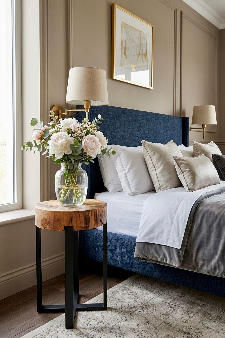 Mesa Lateral de Roble y Metal - Modelo Kaila-3