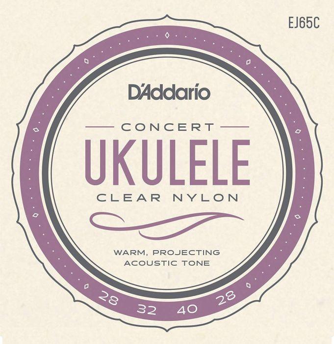 Daddario Cuerdas Ukelele Concierto Clear Nylon-5