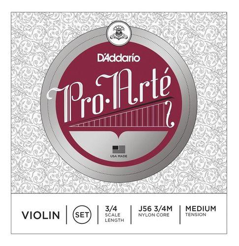 Daddario Cuerdas Violin 3/4 Proarte Nylon Medium-0