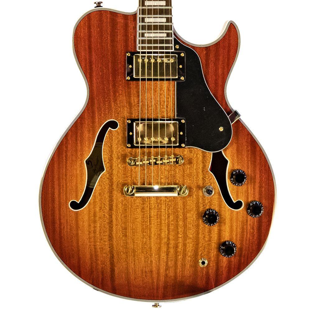 Greg Bennett Guitarra Eléctrica Royale RL-4 Ltd Sunburst-2