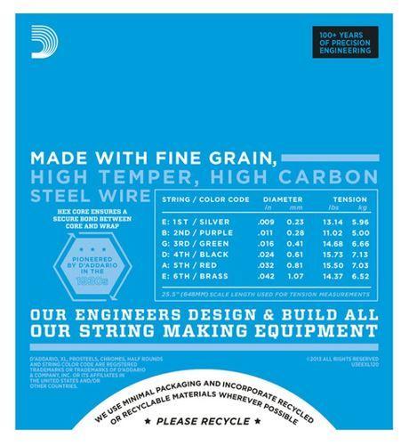 Daddario Cuerdas Guitarra Eléctrica EXL 009-042-2