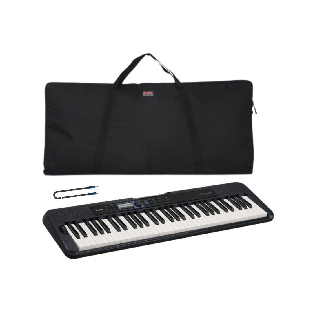 Casio Teclado CT-S300 con adaptador, funda y cable-0