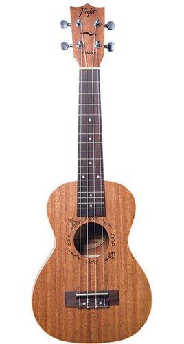 Flight Ukelele Concierto Mahogany Con Funda-0