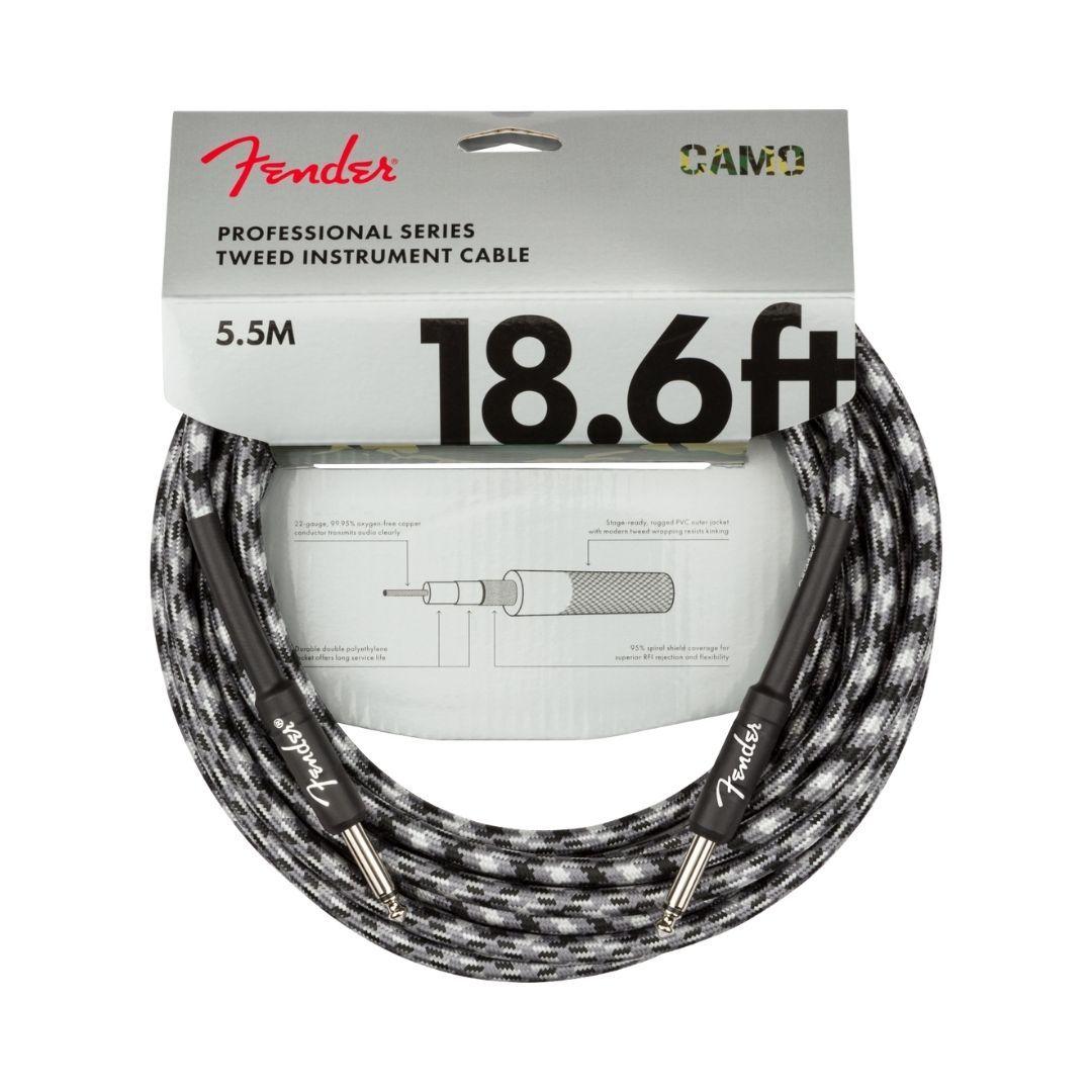 Fender Cable Instrumento Professional Camo Plug - Plug Negro-1