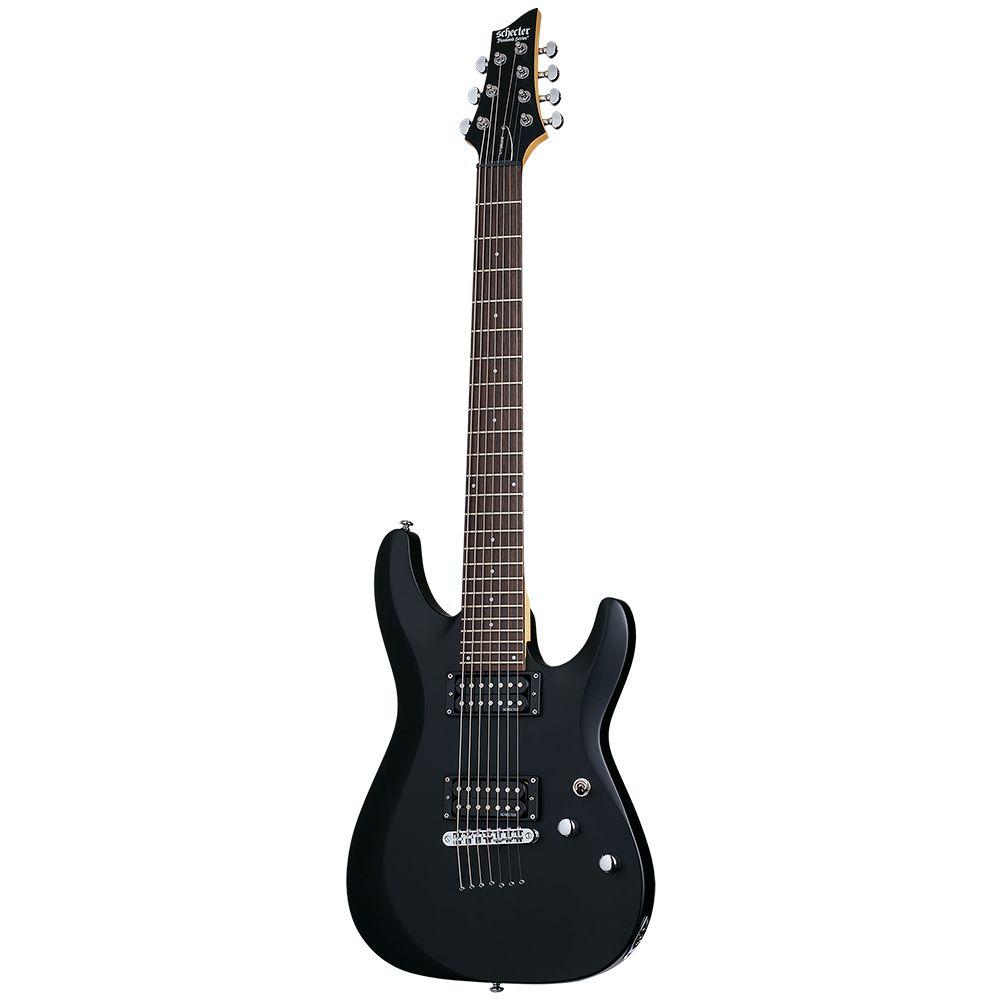 Schecter Guitarra Eléctrica C-7 Deluxe Satin Black-0