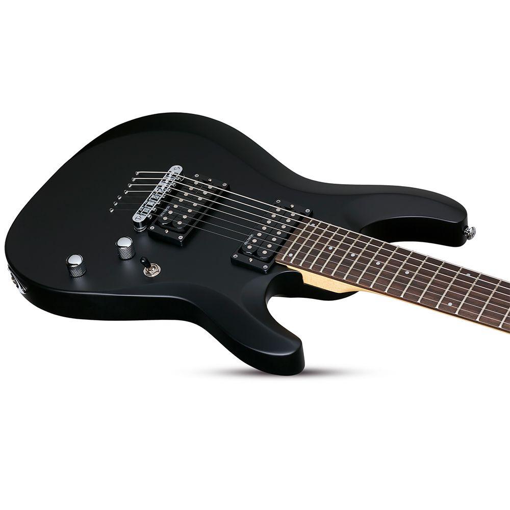 Schecter Guitarra Eléctrica C-7 Deluxe Satin Black-1