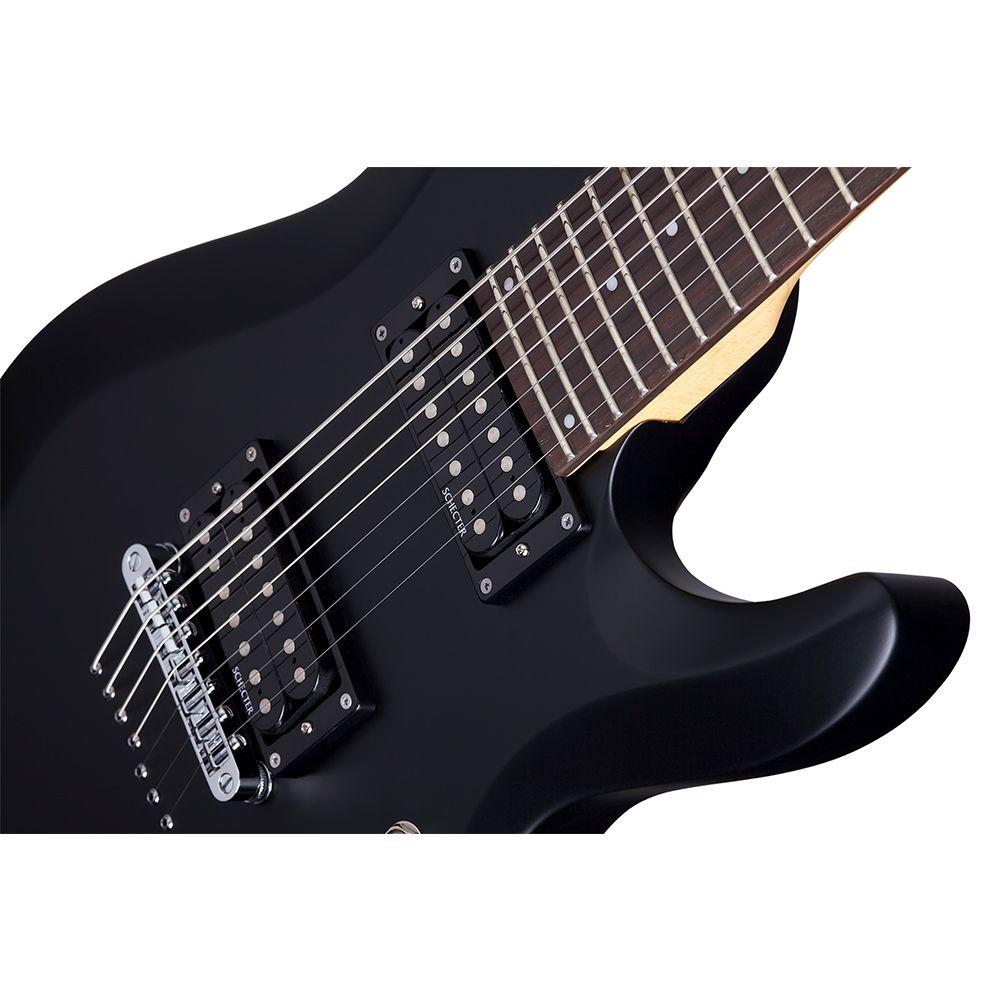 Schecter Guitarra Eléctrica C-7 Deluxe Satin Black-4