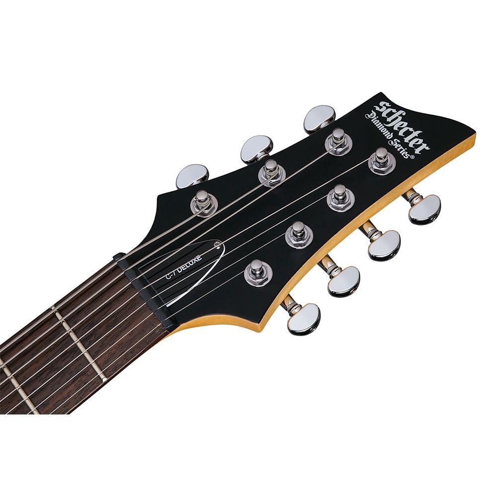 Schecter Guitarra Eléctrica C-7 Deluxe Satin Black-7