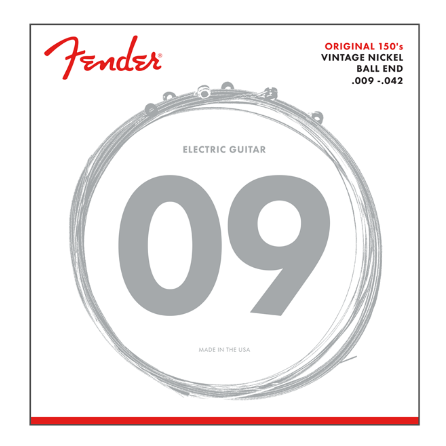 Fender Cuerdas Guitarra Eléctrica 009-042 Pure Nickel-0