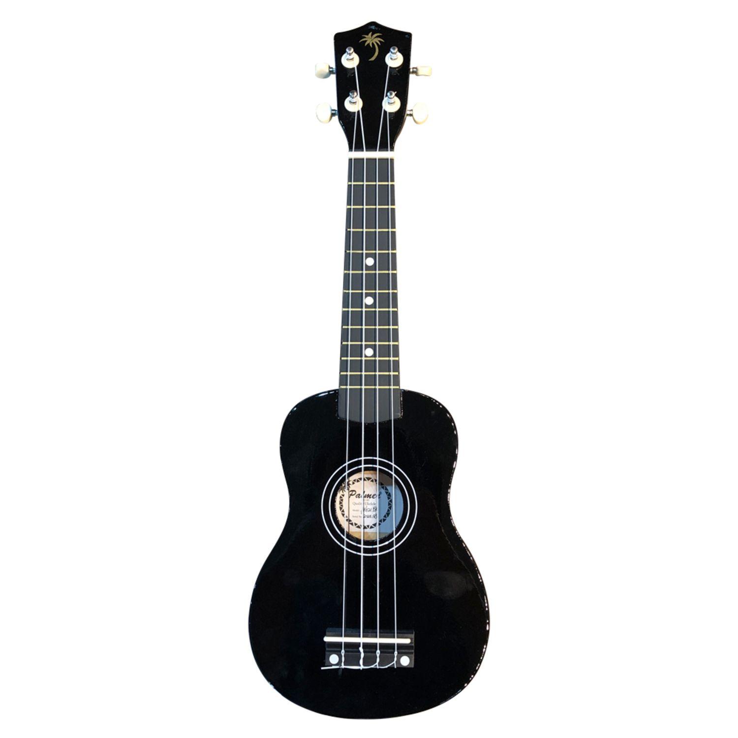 Palmer Ukelele Soprano Negro C/funda-0