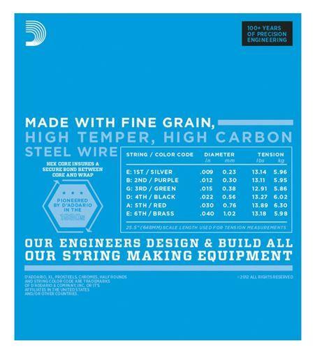 Daddario Cuerdas Guitarra Eléctrica Tensión -2