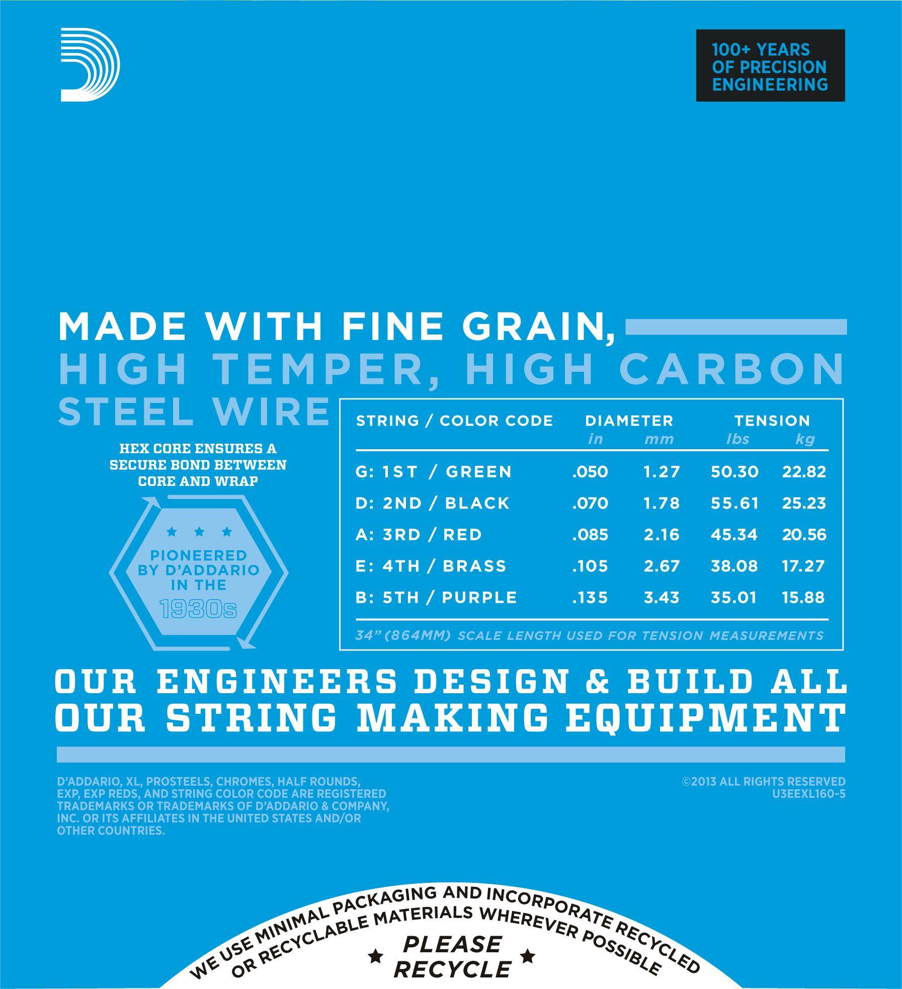 Daddario Cuerdas Bajo XL 4 Cuerdas Níquel-1