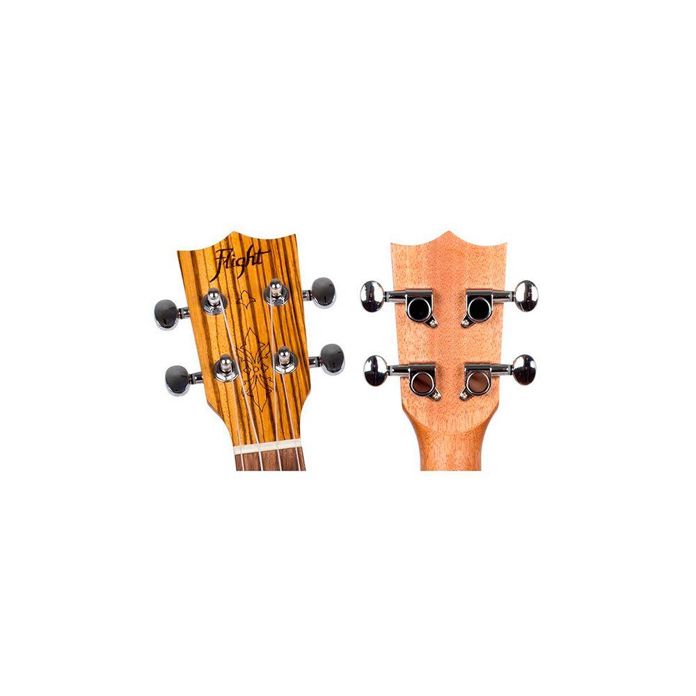 Flight Ukelele Soprano Electroacústico Spruce/Zebra -3