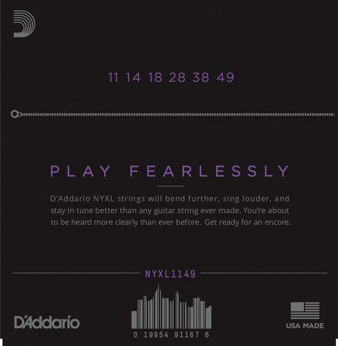 Daddario Cuerdas Guitarra Eléctrica 011-049 Acero Recubierto-1