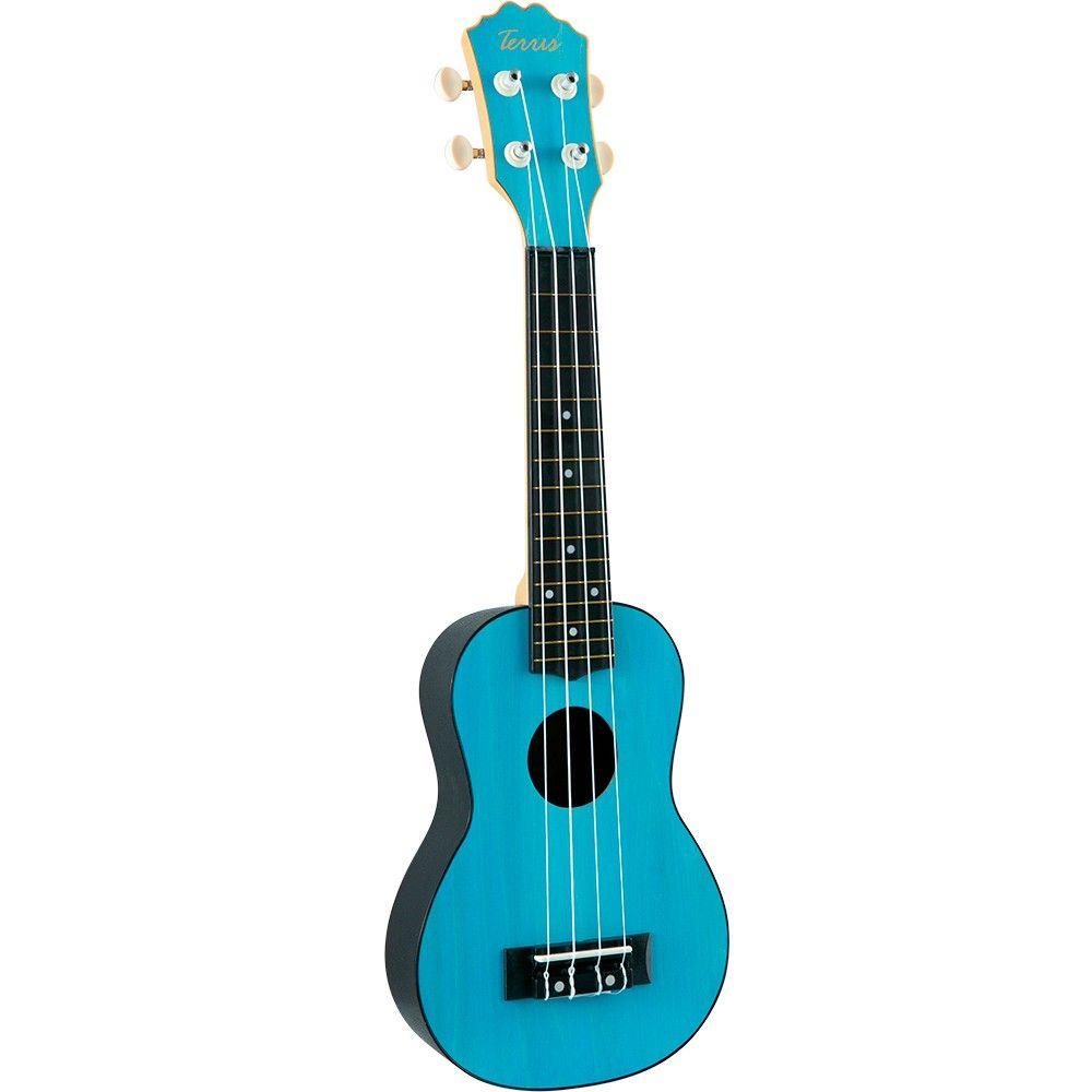 Flight Ukelele Soprano Terris Blue con funda y afinador-2