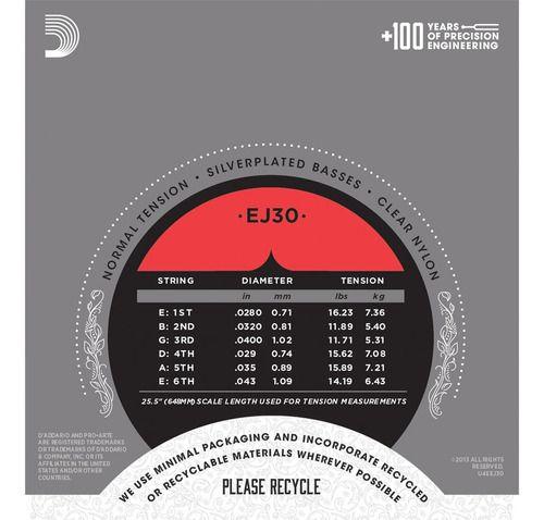 Daddario Cuerdas Guitarra Clásica Nylon Silver-2