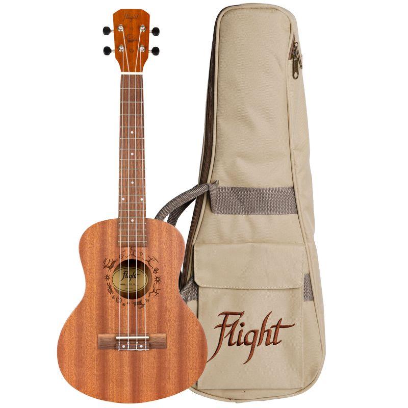 Flight Ukelele Tenor Natural Con Funda-5