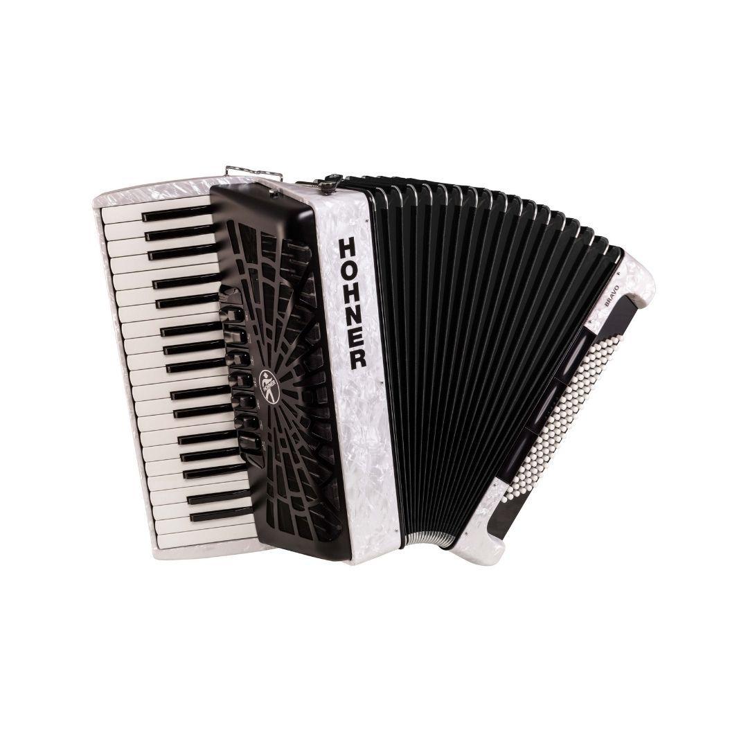 Hohner Acordeon Bravo III 96 Bajos Blanco-0