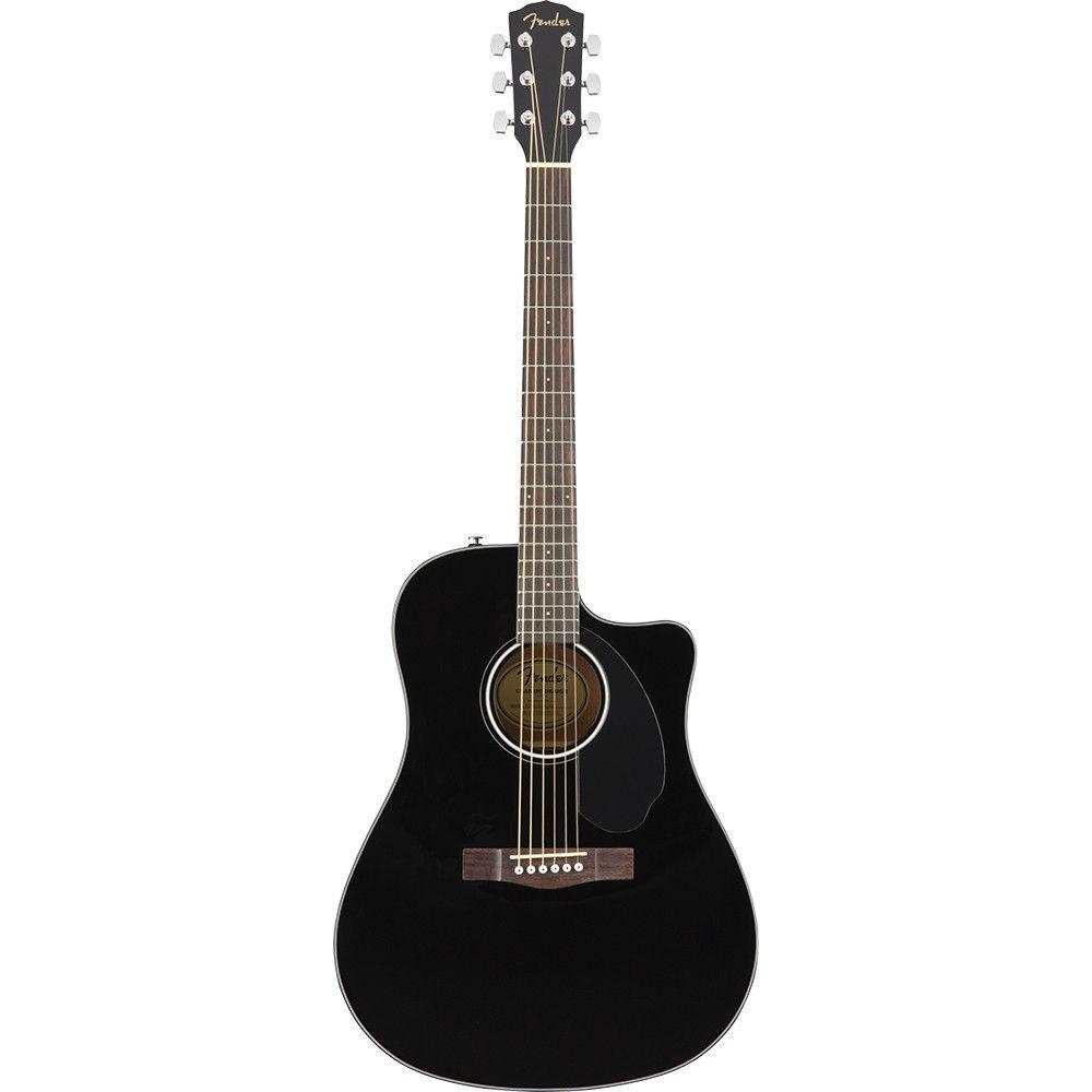 Fender Guitarra Electroacústica Dreadnought CD-60SCE Negro-0