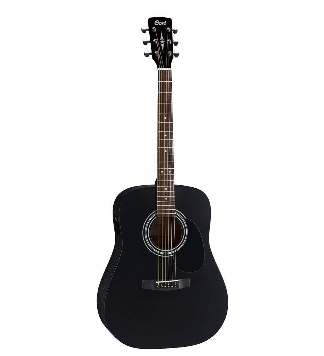 CORT Guitarra Electroacústica Dreadnought Black Satin-4