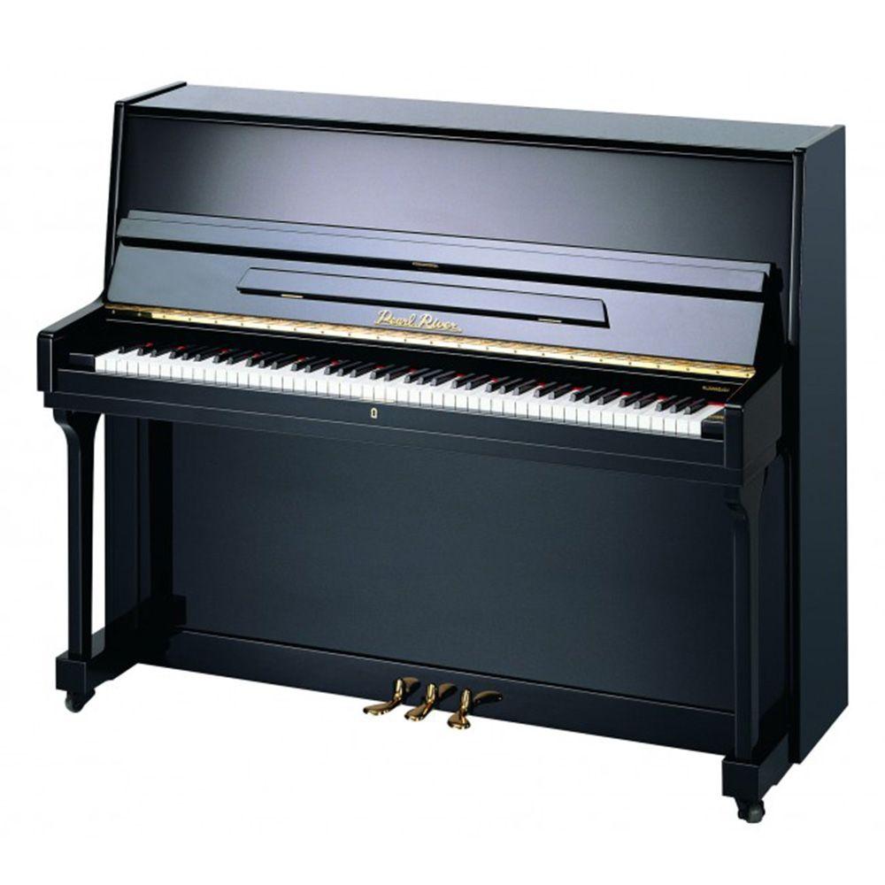 Pearl Piano Vertical River 115 cm con banqueta negro-0