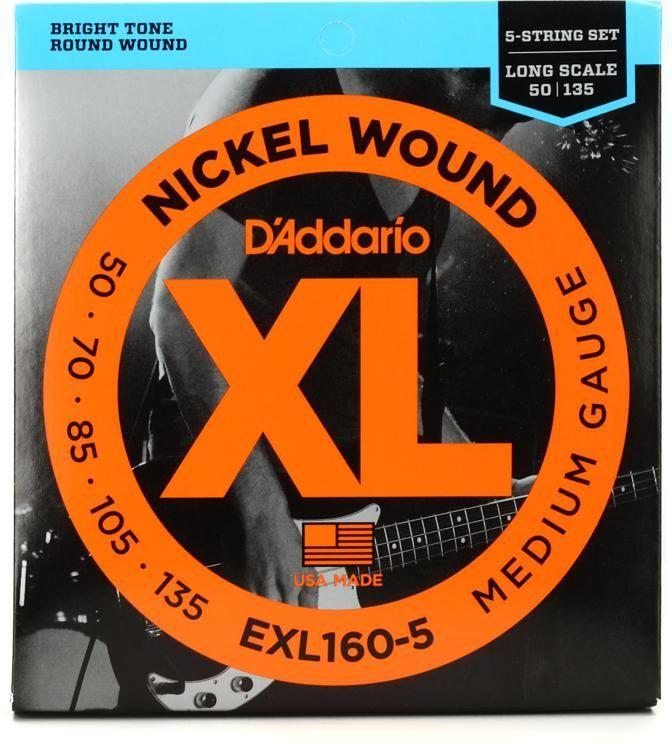 Daddario Cuerdas Bajo 5 Cuerdas 50-135-4
