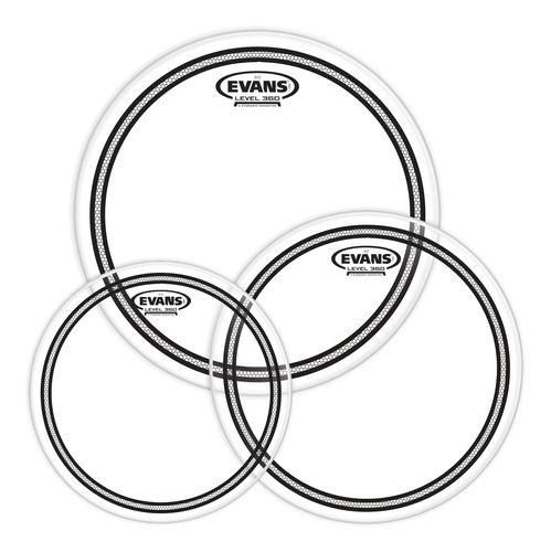 Evans Parche Tom EC2 Clear FusionPack 10",12",14"-0