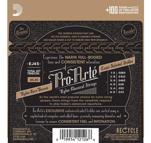 Daddario Cuerdas Guitarra Clásica Nylon Normal-1