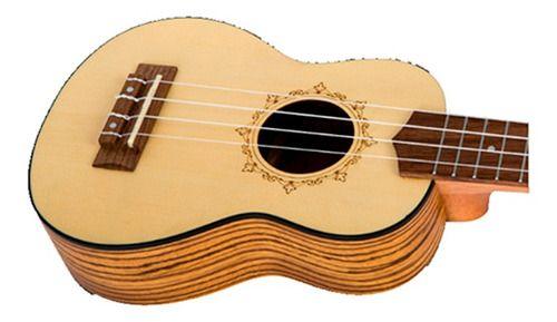 Flight Ukelele Soprano Spruce/Zebra Con Funda-4