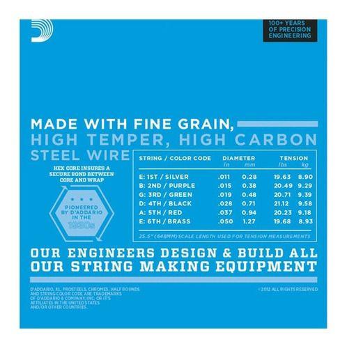 Daddario Cuerdas Guitarra Eléctrica 011-049 Tens-1