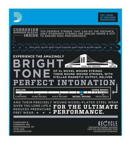 Daddario Cuerdas Guitarra Eléctrica 011-049 Tens-2