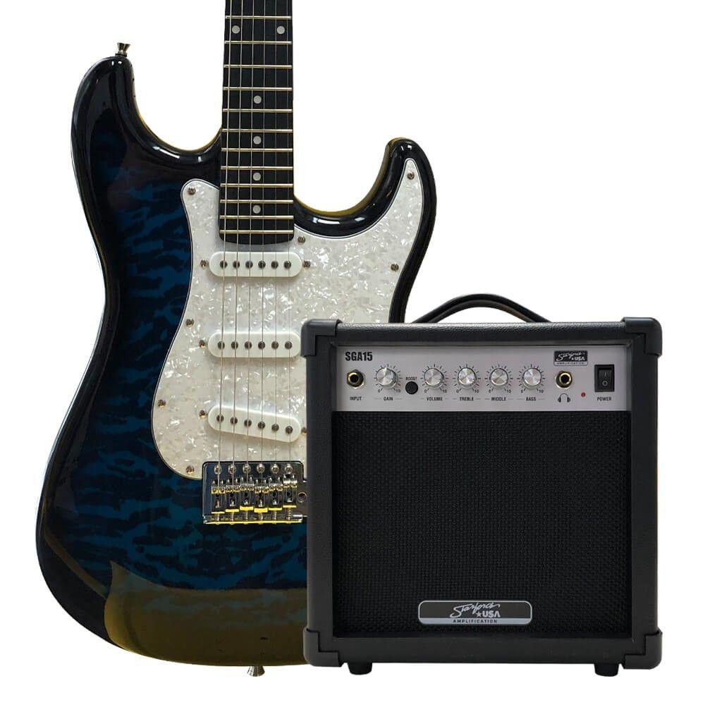 Palmer Guitarra Eléctrica con Amplificador 15w FBL-0