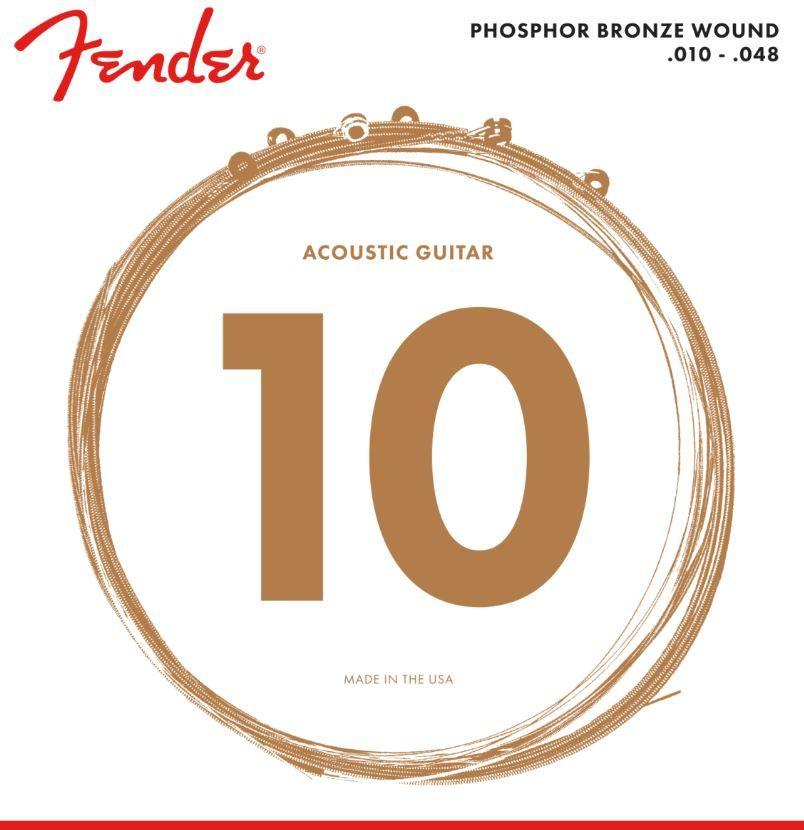 Fender Cuerdas Guitarra Acústica 010-048 Phosphor Bronze-0