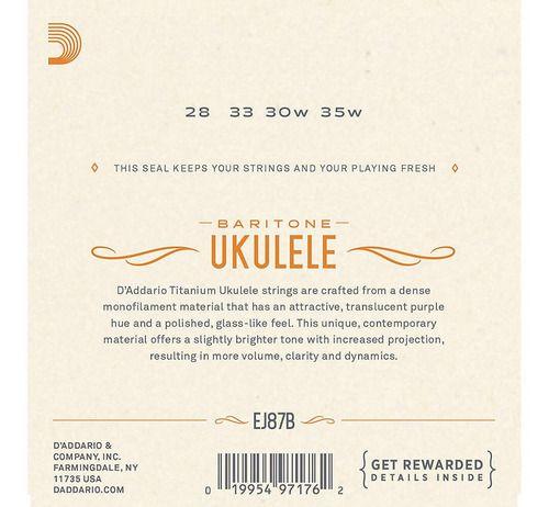 Daddario Cuerdas Ukelele Baritono Titanium-3