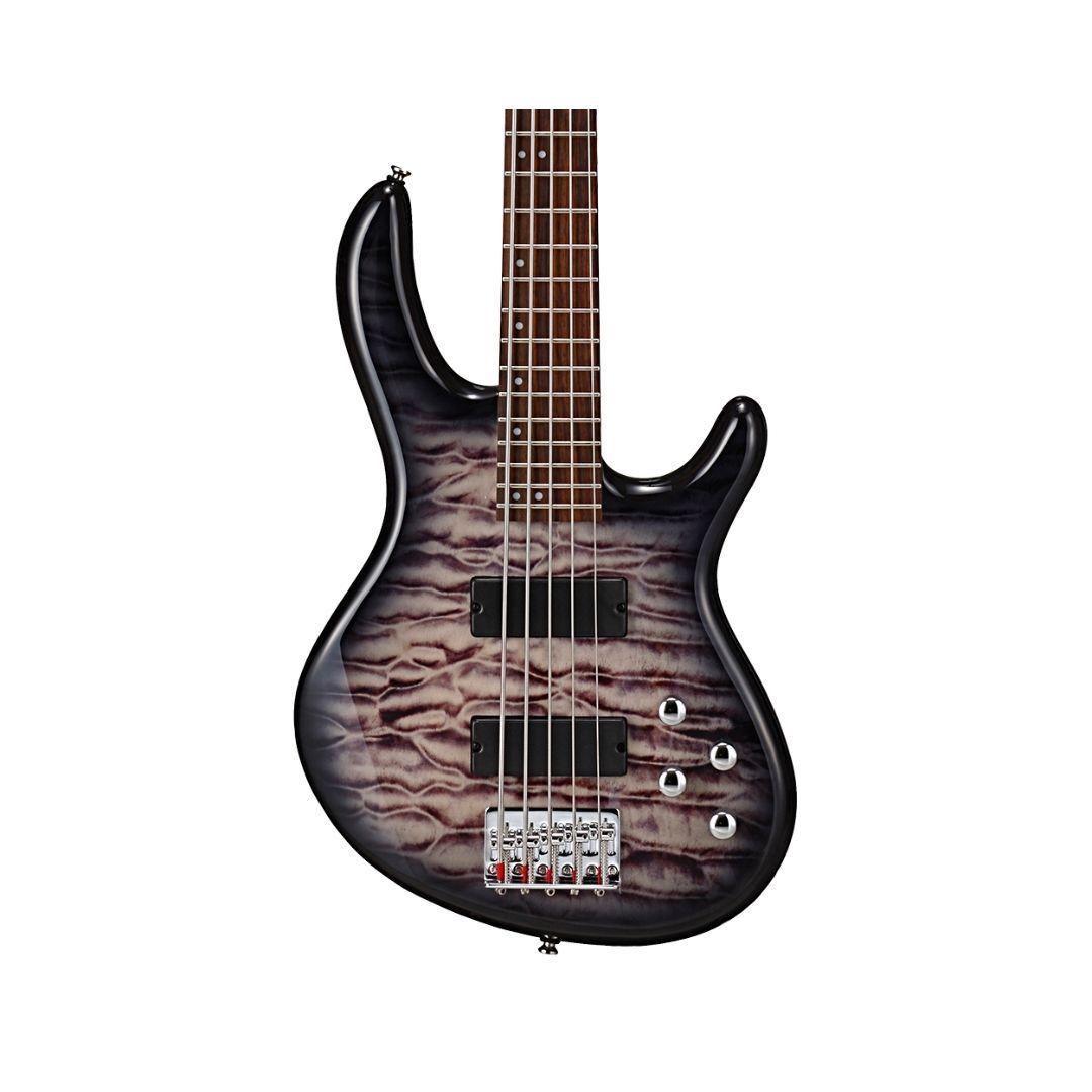Cort Bajo Eléctrico Action Deluxe 5 Cuerdas Faded Grey Burst-1