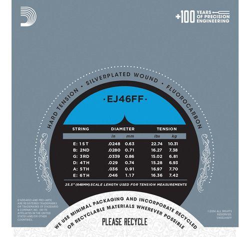 Daddario Cuerdas Guitarra Clásica Nylon Carbón High -2