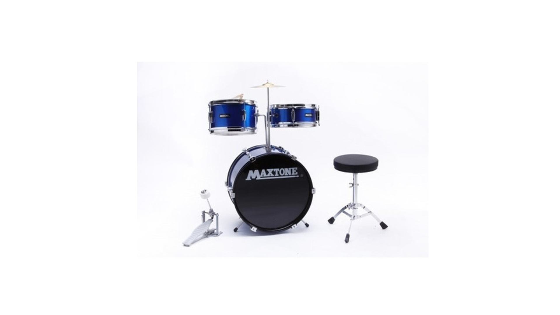 Maxtone Bateria Junior 3 piezas Metallic Blue-0
