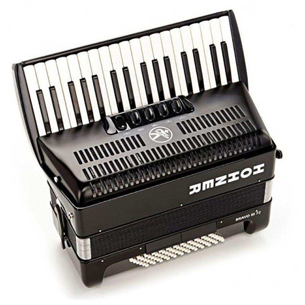Hohner Acordeon Bravo III 72 Bajos Negro-1