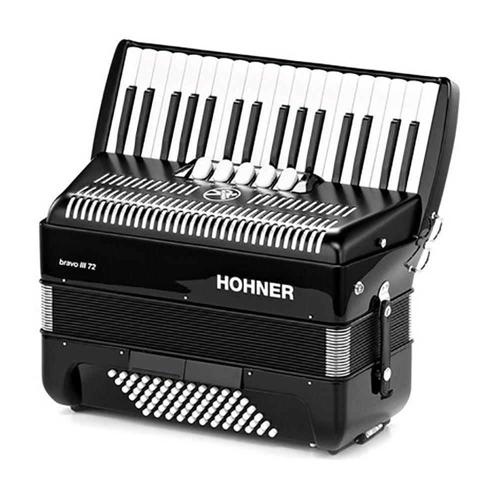 Hohner Acordeon Bravo III 72 Bajos Negro-6