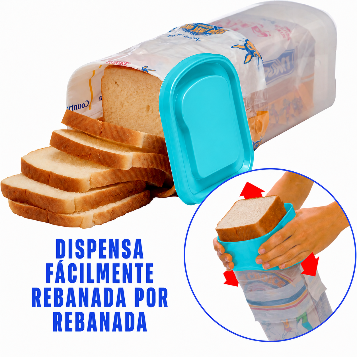 Panera De Pl stico Con Tapa Para Pan Rebanado Libre De Bpa-2