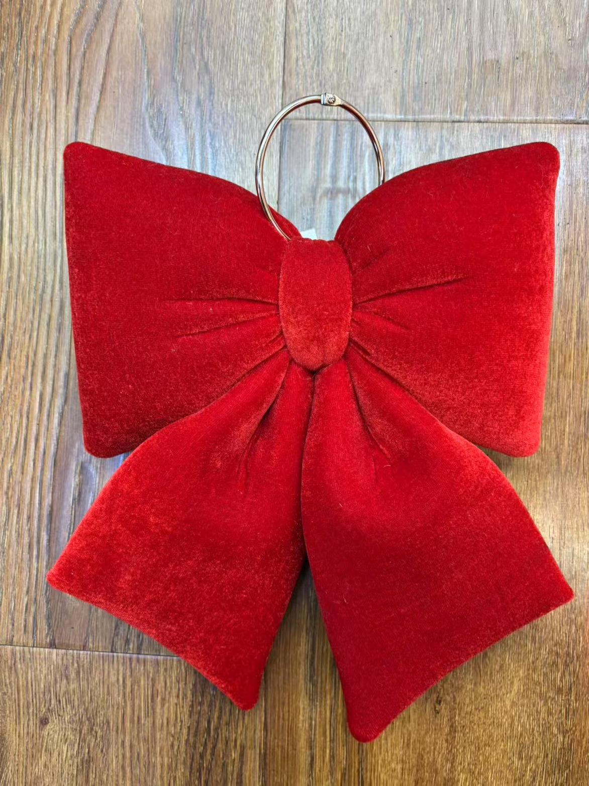 Lazos Terciopelo Para Decoración Árbol Navidad 22x28cm Rojo-7