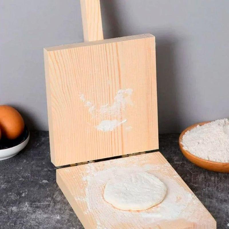 Prensa De Madera Para Tortillas Patacones Masa Cocina Tacos-4
