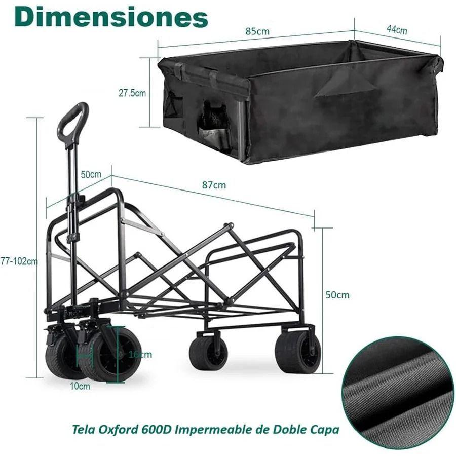 Carro Trolley Plegable Para Camping Y Playa Al Aire Libre-6